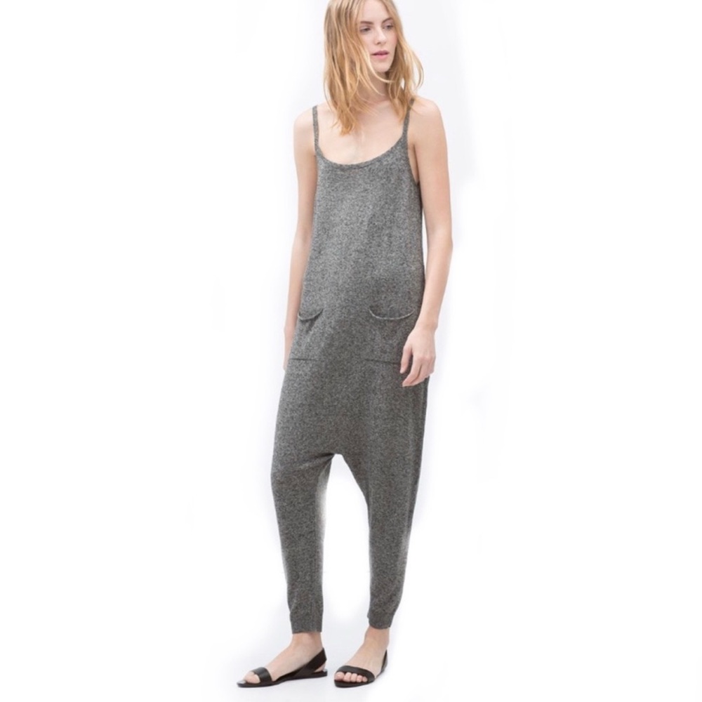 Zara Knit grey Jumpsuit Soft knit